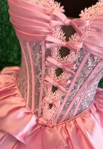 Fashion Pink Short Homecoming Dress Satin A-Line Birthday Party Dress DP07576