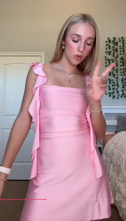 Fashion Pink Short Homecoming Dress Satin Sheath Birthday Party Dress DP07578