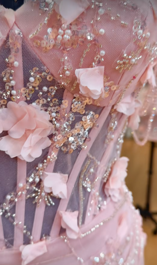 Fashion Pink Short Homecoming Dress Tulle Sheath Birthday Party Dress DP07579