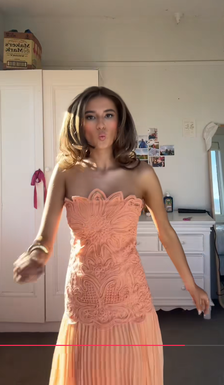 Elegant Orange Prom Dress Sheath Chiffon Long Evening Dress DP07600