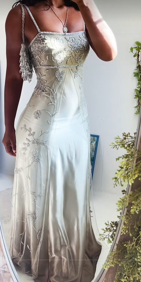 Schickes, verlaufendes braunes Abschlussballkleid, Etuikleid aus Satin, langes Abendkleid DP07644