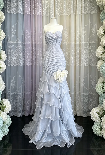 Schickes hellviolettes Abschlussballkleid Etuikleid Chiffon langes Abendkleid DP07676