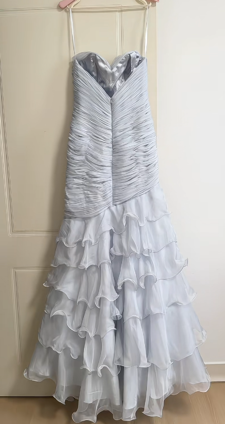 Schickes hellviolettes Abschlussballkleid Etuikleid Chiffon langes Abendkleid DP07676