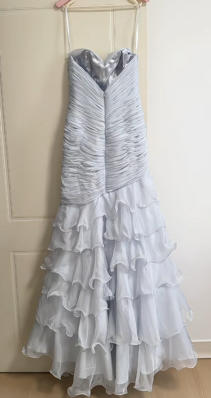 Schickes hellviolettes Abschlussballkleid Etuikleid Chiffon langes Abendkleid DP07676