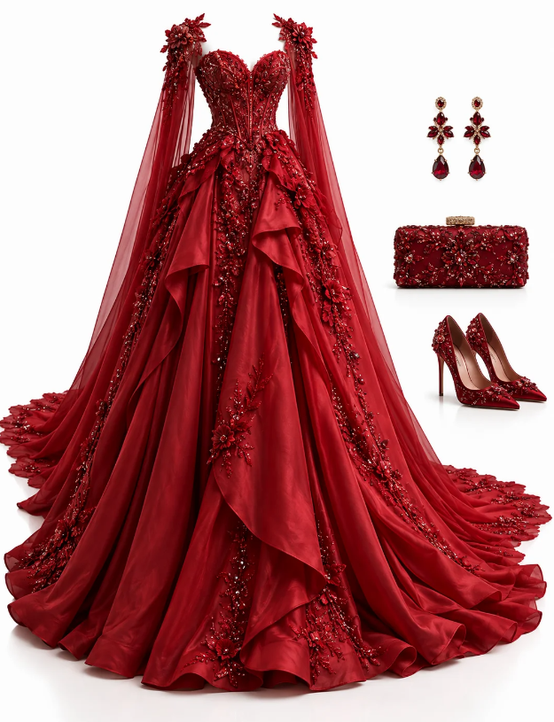 Schickes rotes Abschlussballkleid A-Linie Satin langes Abendkleid DP07684