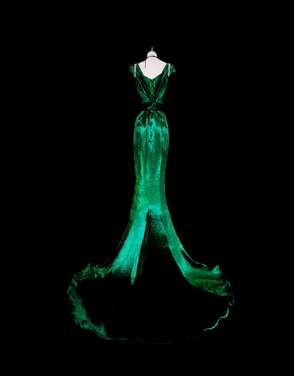 Schickes dunkelgrünes Abschlussballkleid Etui-Satin langes Abendkleid DP07686