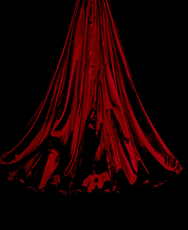 Schickes rotes Abschlussballkleid A-Linie Satin langes Abendkleid DP07688