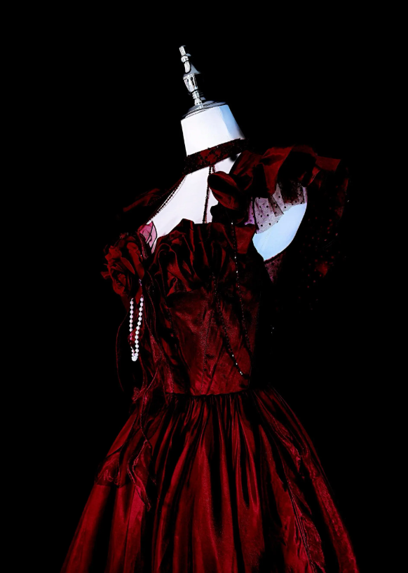Schickes rotes Abschlussballkleid A-Linie Satin langes Abendkleid DP07688