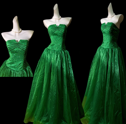 Gorgeous Green Prom Dress A-Line Tulle Long Evening Dress DP07763