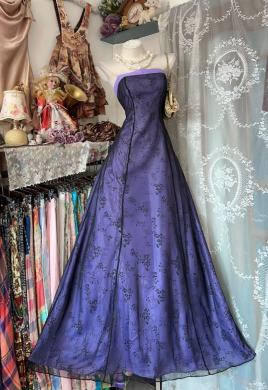 Gorgeous Purple Prom Dress A-Line Lace Long Evening Dress DP07764
