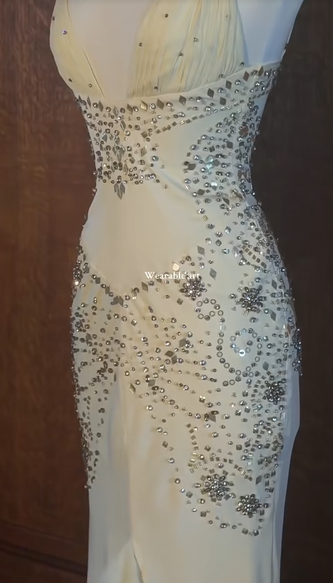 Gorgeous Ivory Prom Dress Sheath Chiffon Long Evening Dress DP07782