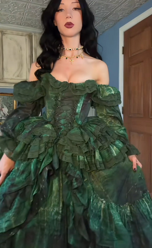 Robe de bal élégante pour 16 ans, robe de soirée longue en satin vert foncé, coupe trapèze DP07967