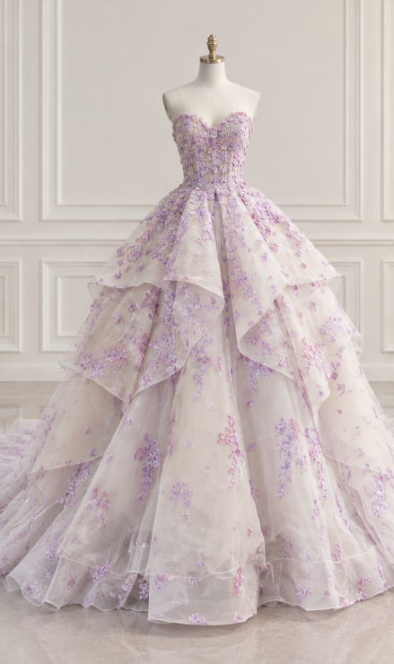 Wunderschönes A-Linien-Kleid zum 16. Geburtstag, langes Abendkleid aus Tüll, weißes Ballkleid DP08054