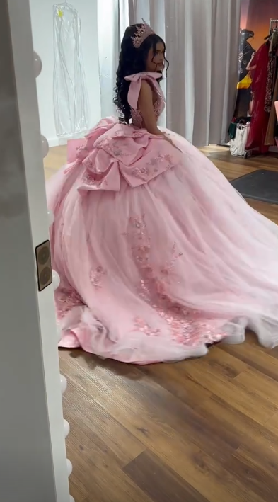 Magnifique robe de bal trapèze pour 16 ans, robe de soirée longue en tulle, robe de bal rose DP08055