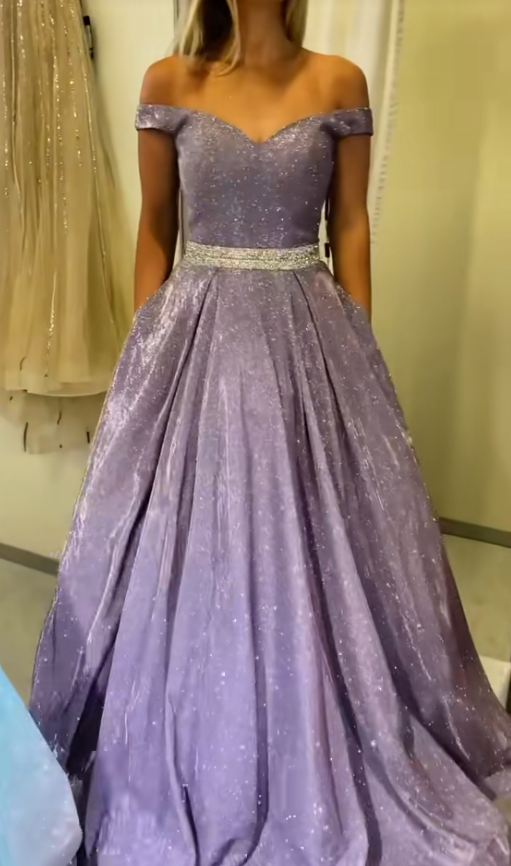 Pretty Purple Prom Dress A-Line Satin Long Evening Dress DP08105