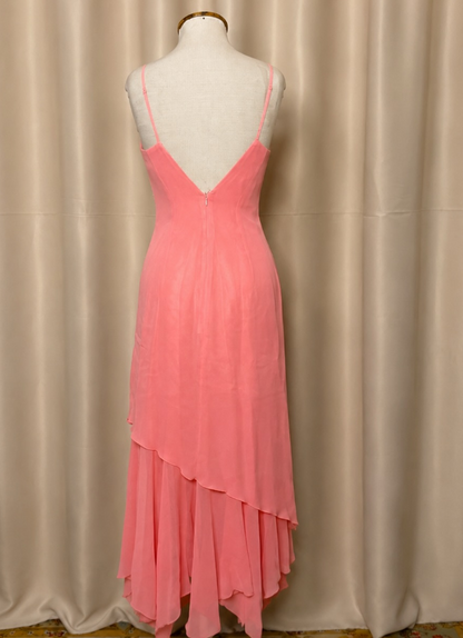 Fairy Pink Prom Dress Sheath Beaded Chiffon Long Evening Dress DP08206