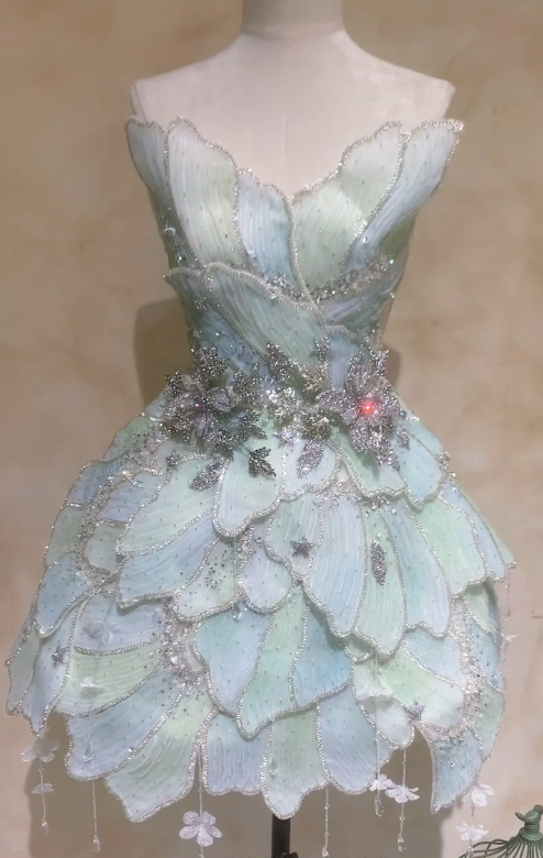 Niedliches kurzes grünes Ballkleid, A-Linie, Tüll, Geburtstagskleid DP08258