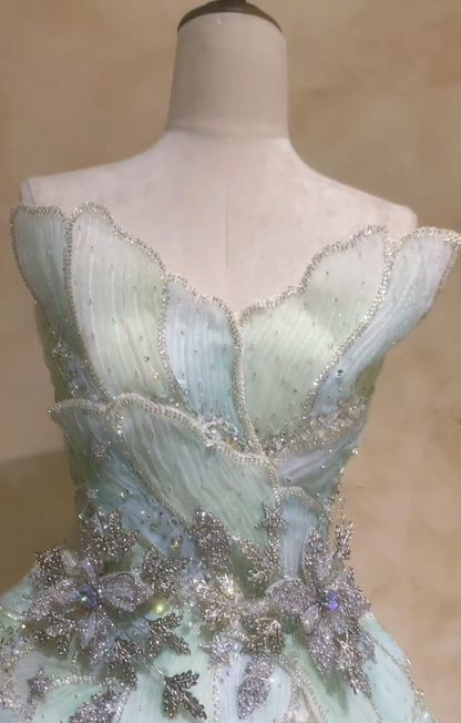 Niedliches kurzes grünes Ballkleid, A-Linie, Tüll, Geburtstagskleid DP08258