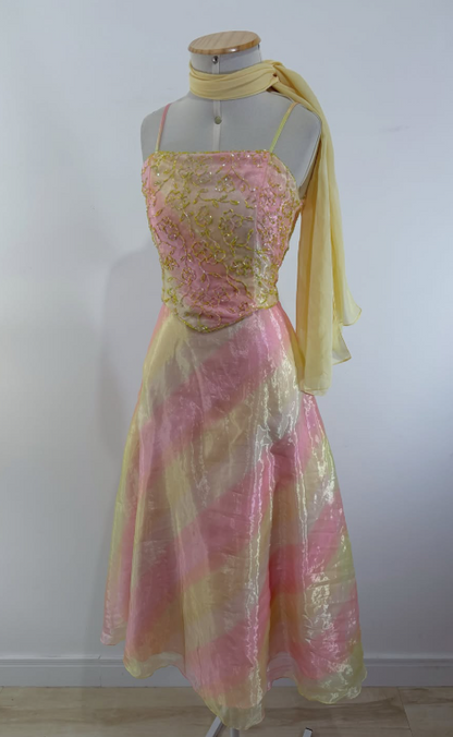 Cute Yellow Short Prom Dress Sheath Chiffon Birthday Party Dress DP08264