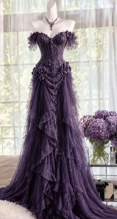 Jolie robe de bal bleu pâle fourreau en mousseline perlée, robe de soirée longue DP08281