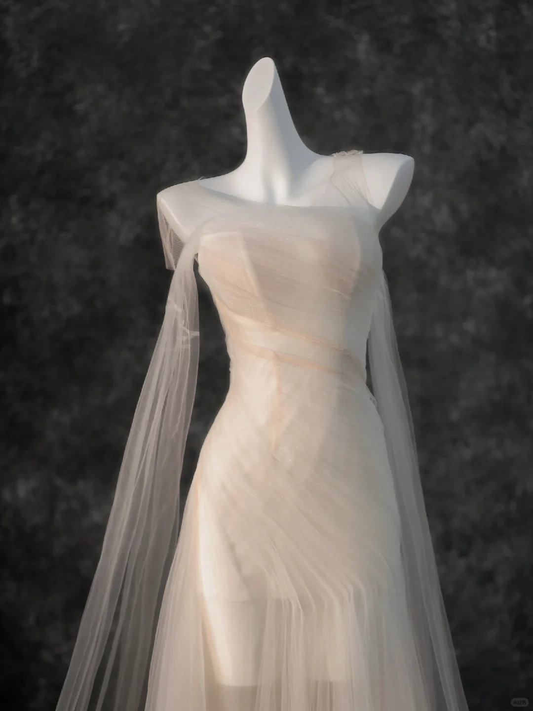 Vintage Bridal Gown Mermaid Strapless White Tulle Long Sleeves Wedding Dresses Minimalist Bridal Gowns DP1207