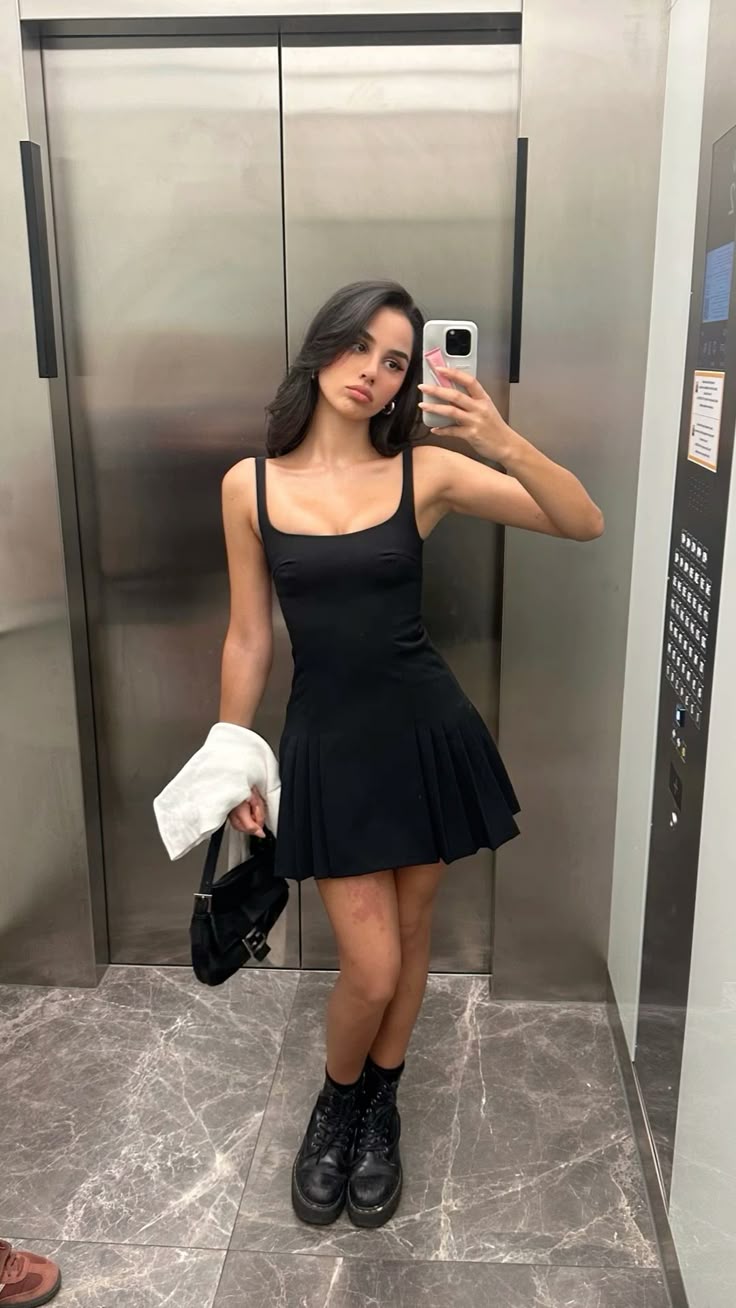 Simple A Line Spaghetti Straps Black Satin Short Summer Birthday Dress Hoco Dress Birthday Outfit 16th Birthday Mini Party Dresses DP1233