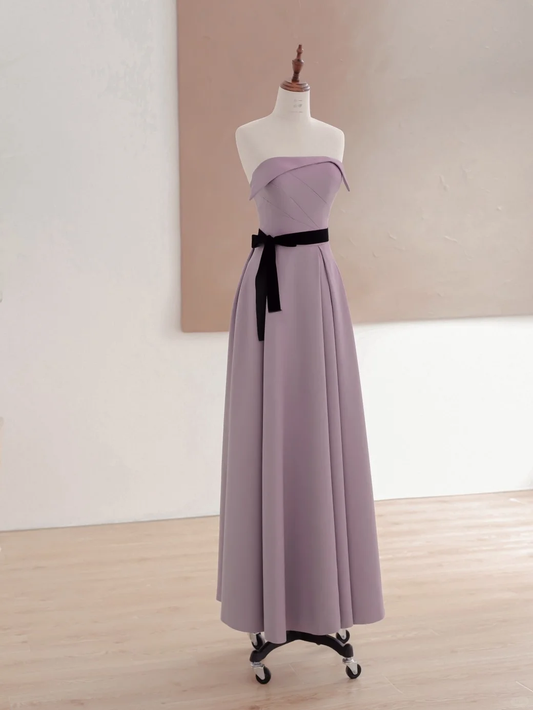 Robe élégante et glamour en satin, coupe trapèze, sans bretelles, pour un 21e anniversaire, tenue de soirée, idées de robes d'anniversaire pour femmes, DP1492