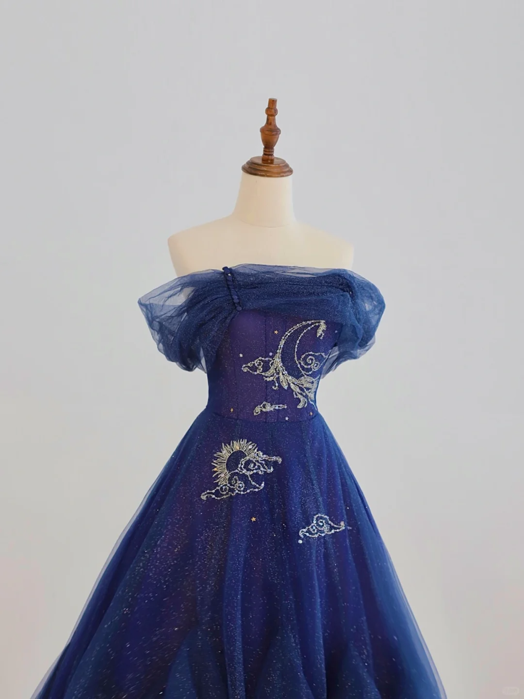Robe de bal élégante et glamour, épaules dénudées, en tulle raisin, robe de soirée, DP1503