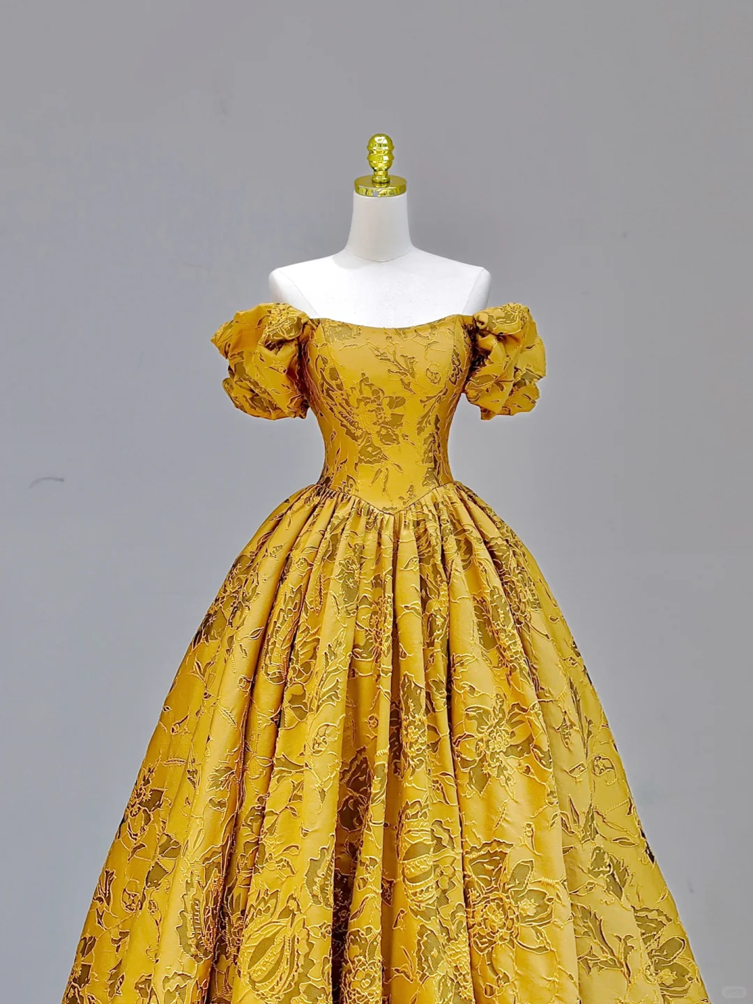 Robe de bal élégante et glamour, épaules dénudées, longue, en satin jaune, robe de soirée, DP1587