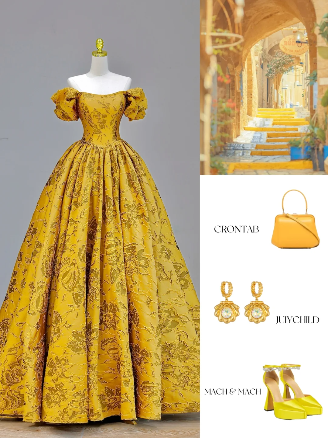 Robe de bal élégante et glamour, épaules dénudées, longue, en satin jaune, robe de soirée, DP1587