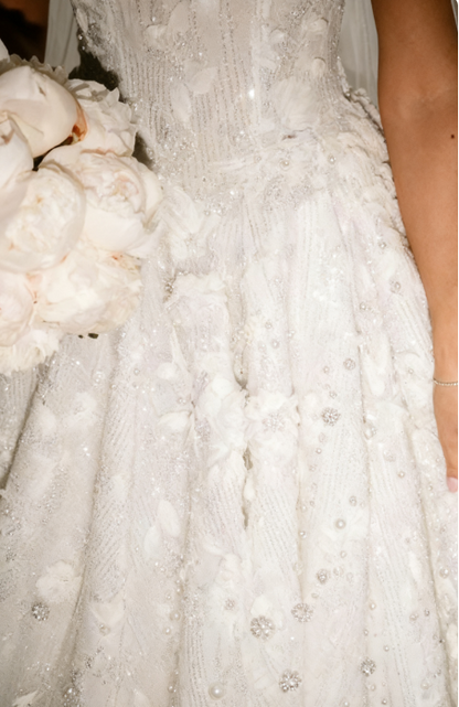 Classic Bridal Dress Ball Gown Square Sequin White Summer Long Wedding Dresses Minimalist Bridal Gowns DP1599