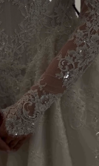 Ethereal Wedding Dress Ball Gown Off The Shoulder Tulle Lace White Wedding Dresses Bridal Gowns DH854