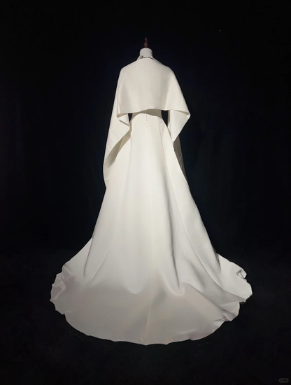 Robe de mariée classique, robe de bal, bustier, satin blanc, robes de mariée minimalistes, DP1698
