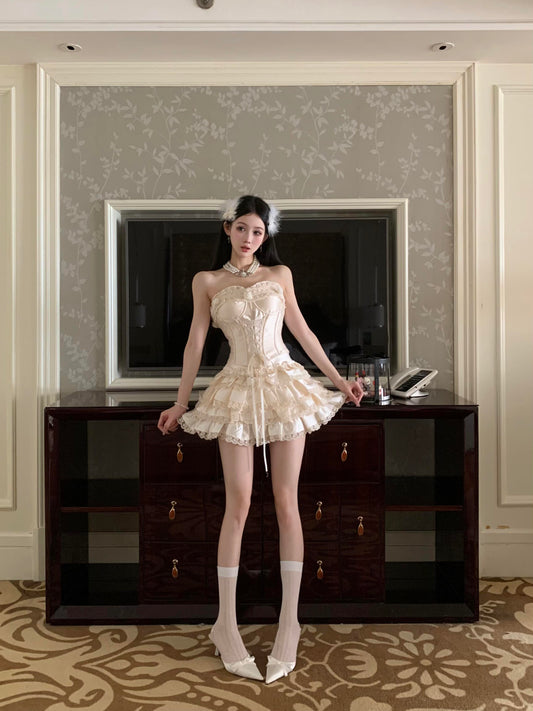Cute Ball Gown Short Ruffles Homecoming Dress Summer Hoco Dresses Cocktail Dress For Senior Teens DP1782