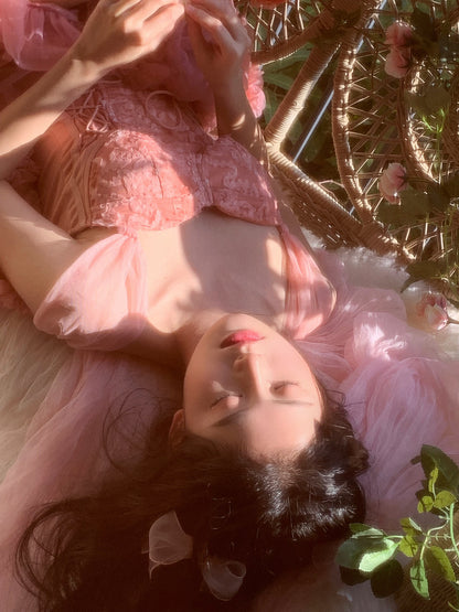 Robe de bal courte en dentelle rose, épaules dénudées, jolie robe de soirée d'été rose Hoco, robe de cocktail pour adolescentes DP1788