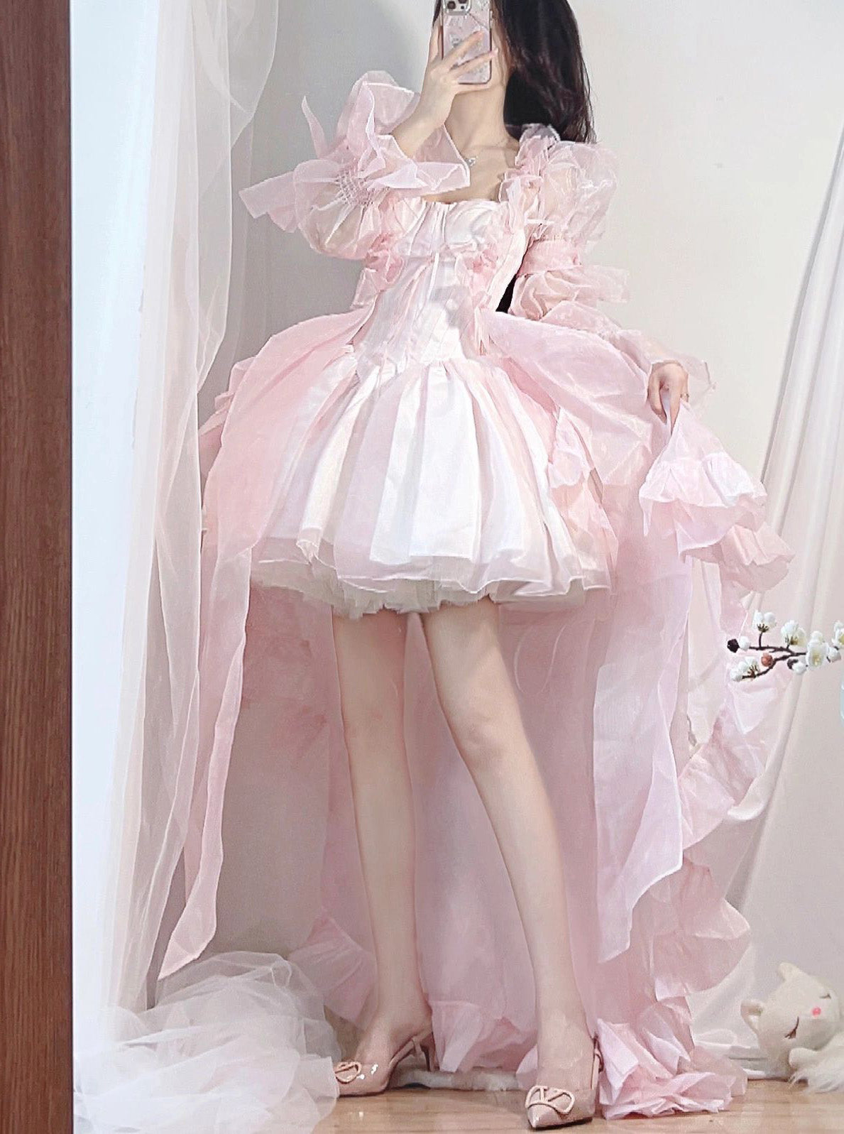 Jolie robe de bal rose à bretelles spaghetti courtes, robe de soirée d'été Hoco, robe de cocktail pour adolescentes seniors DP1789