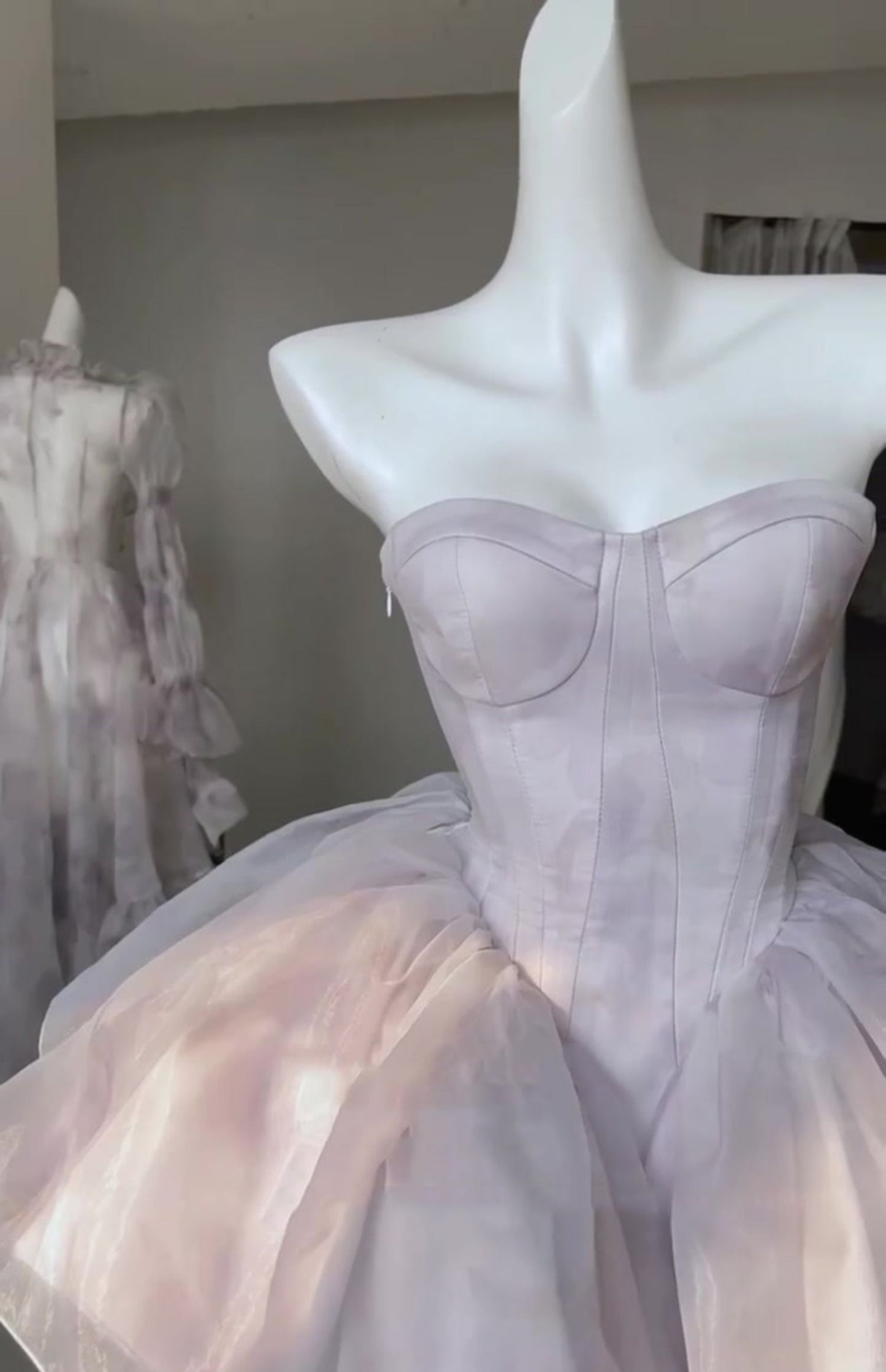 Jolie robe de bal courte en tulle lilas, robe de soirée d'été Hoco, robe de cocktail pour adolescentes DP1791