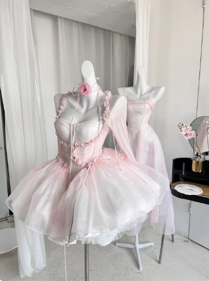 Jolie robe de bal courte rose à décolleté en cœur, tenue de soirée d'été Hoco, robe de cocktail pour adolescentes DP1792