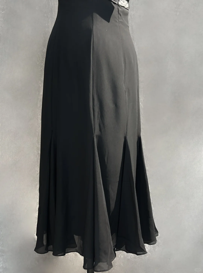 Classy A line Halter Chiffon Black Homecoming Dress Summer Hoco Dresses Cocktail Dress DP1837