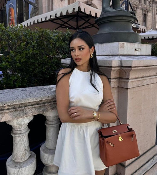 Cute A line Round White Short Homecoming Dress Summer Hoco Dresses Cocktail Dress DP1965