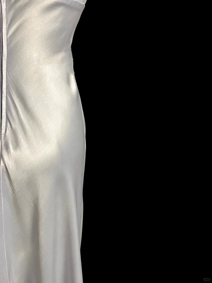Classy A line Spaghetti Straps Sleeveless Satin Prom Dresses Summer Wedding Guest Dresses Wedding Guest Outfits DP2022