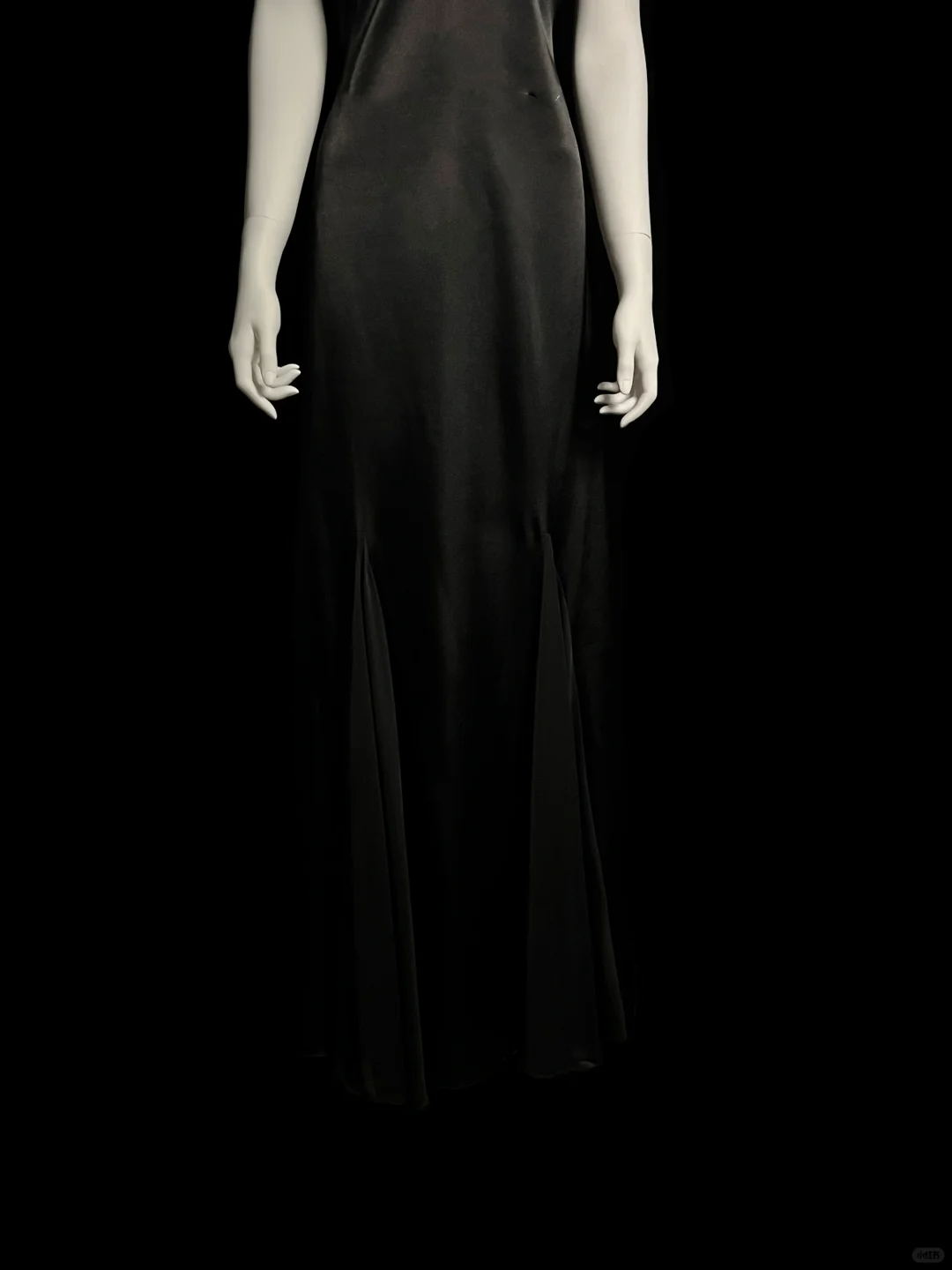 Robe de soirée longue en satin noir, style sirène, col licou, style vintage, robe de bal DP2032