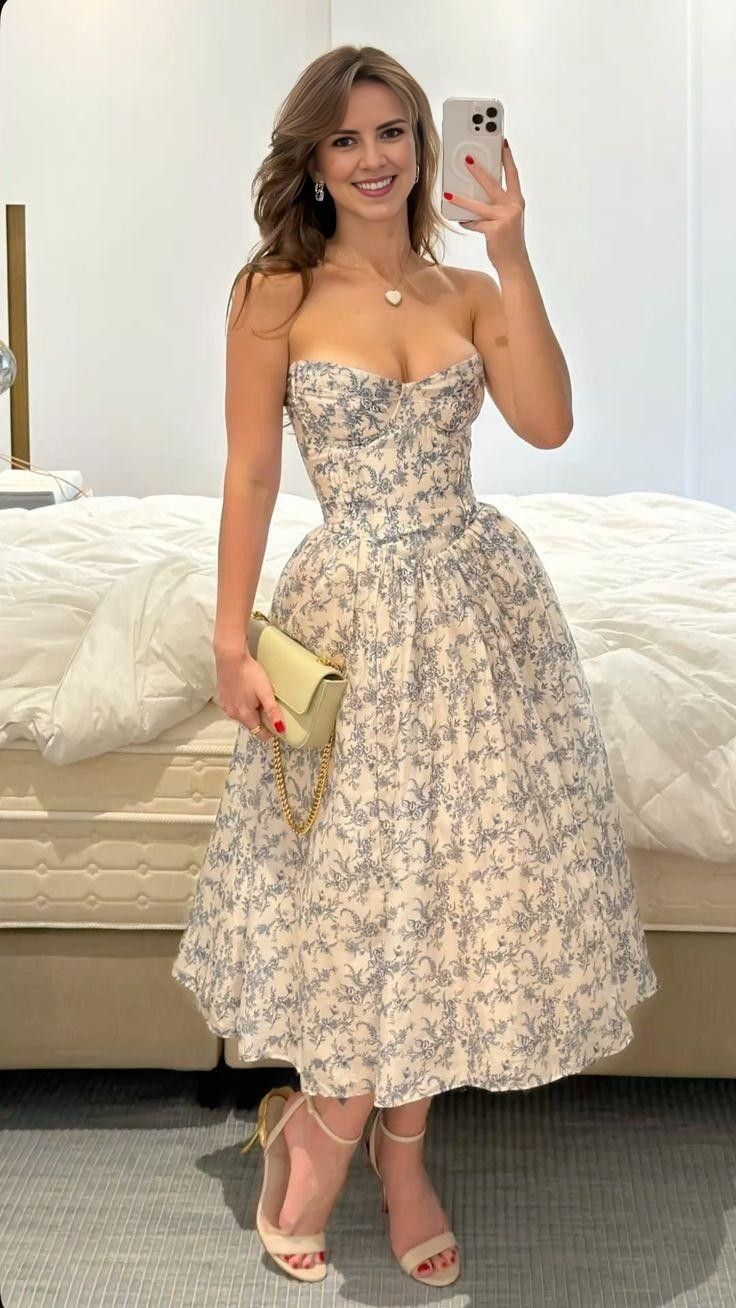 Robe de bal sexy à fleurs et décolleté en cœur, tenue d'été pour femme, tenue de soirée, DP2102