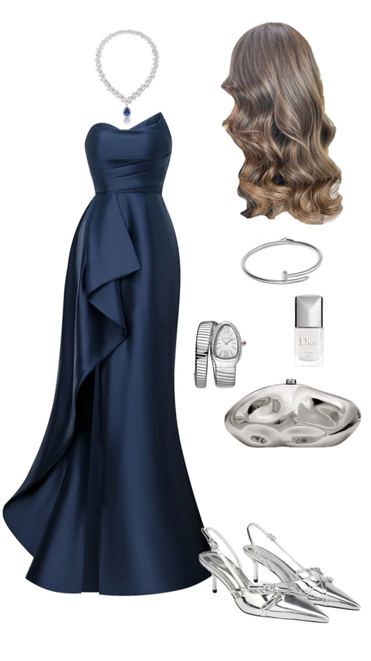 Elegantes Meerjungfrau-Abendkleid mit Herzausschnitt in Marineblau aus Satin, formelles Sommerkleid für Hochzeitsgäste, Outfits für Hochzeitsgäste, DP2246