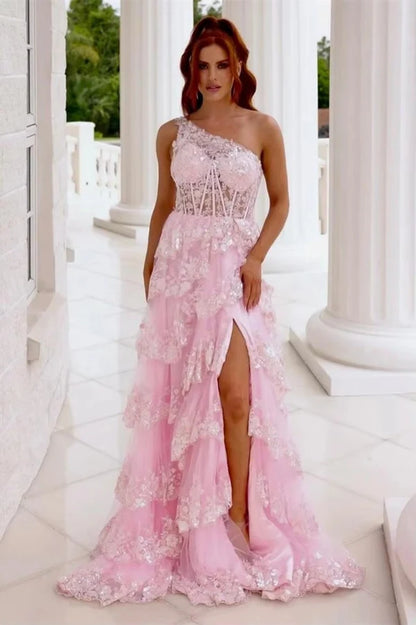 Elegant Glitter Ball Gown Tulle Layered Princess Graduation Dress Sweet Wedding Party Dress Evening Dresses DP270