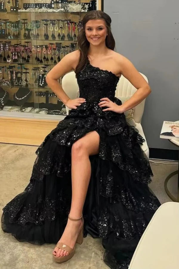 Elegant Glitter Ball Gown Tulle Layered Princess Graduation Dress Sweet Wedding Party Dress Evening Dresses DP270