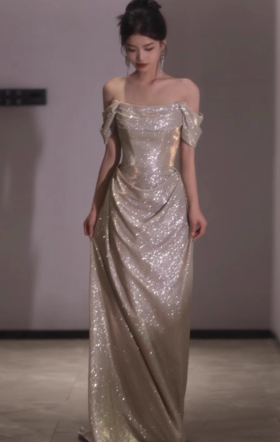Robe de bal courte à bretelles spaghetti, gris argenté, robe de soirée courte, robe de bal Hoco DH2684
