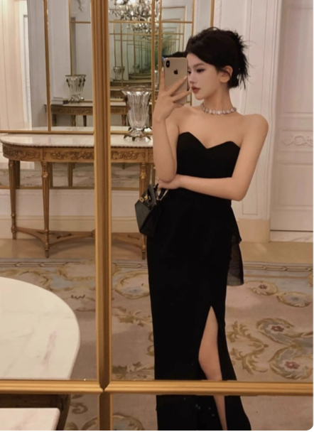 Robe de bal courte à bretelles spaghetti, gris argenté, robe de soirée courte, robe de bal Hoco DH2684