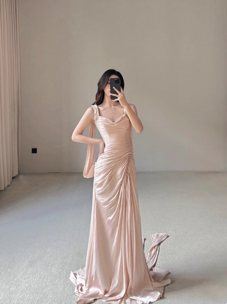 Robe de bal courte à bretelles spaghetti, gris argenté, robe de soirée courte, robe de bal Hoco DH2684