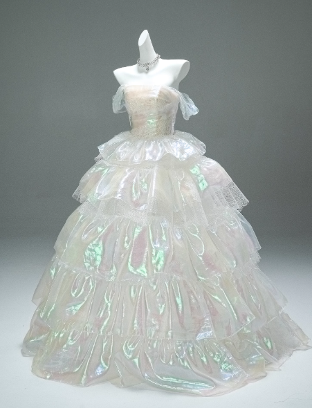Stunning Off-the-Shoulder Ball Gown Tiered Chiffon Long Quinceanera Dress Saprkly Formal Gowns Vestido De 15 Anos Sweet 16 Dress DP2846